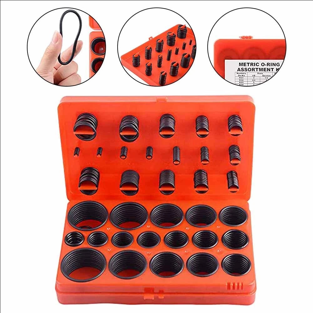 Metric O-Ring Kit for Hydraulic Systems (Oil Resistant, Organized)