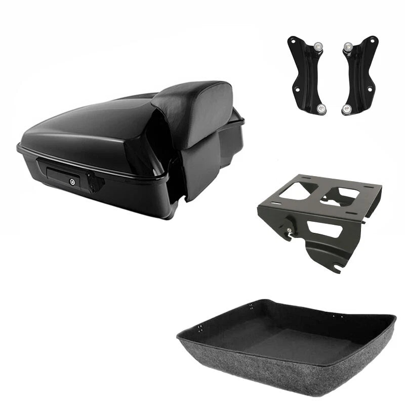 Chopped Trunk Backrest Solo Mount Rack Docking Kit for Harley Touring (2014–2026)