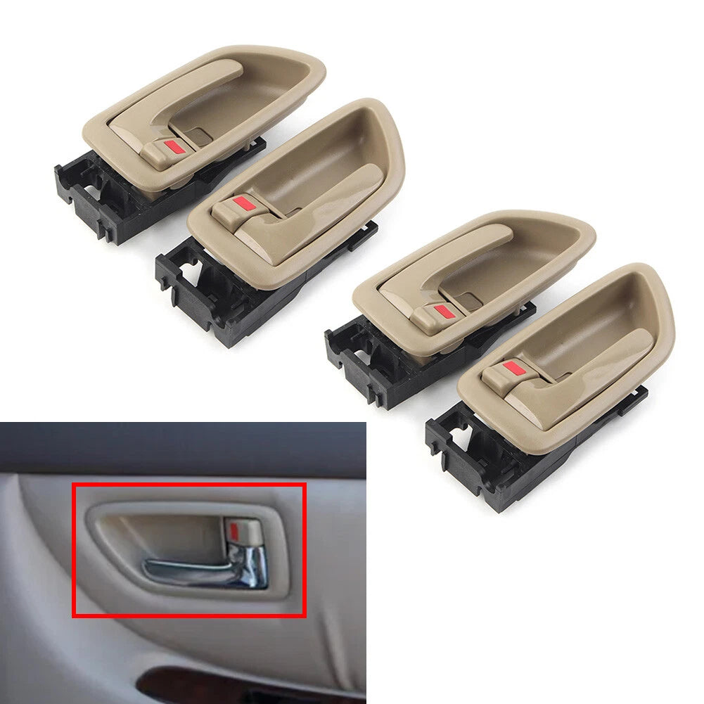 Interior Door Handle Set of 2 Gray Stone Chrome for Toyota Avalon (2000–2004)
