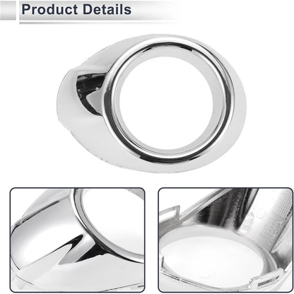 2Pcs Front Fog Light Lamp Cover Chrome Ring Trim for Ford Focus (2012–2014)