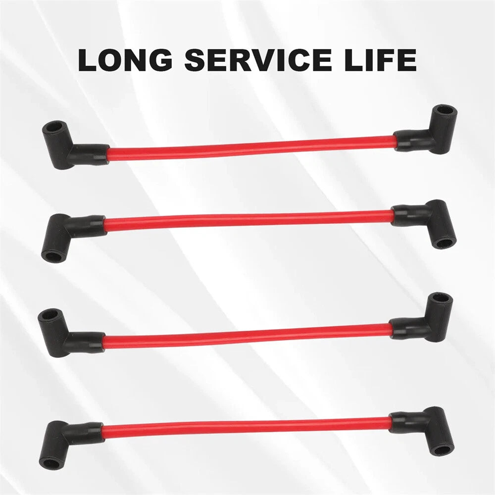 4Pcs 9.5" Spark Plug Wire Set For Johnson Evinrude 80-140 HP V4 Outboards 582365
