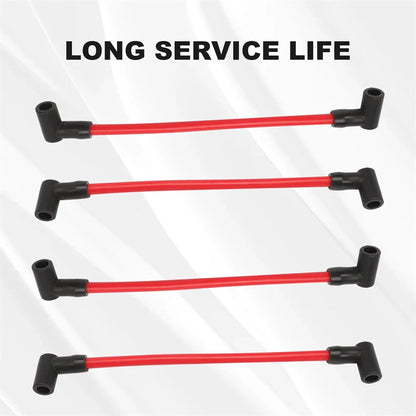 4Pcs 9.5" Spark Plug Wire Set For Johnson Evinrude 80-140 HP V4 Outboards 582365
