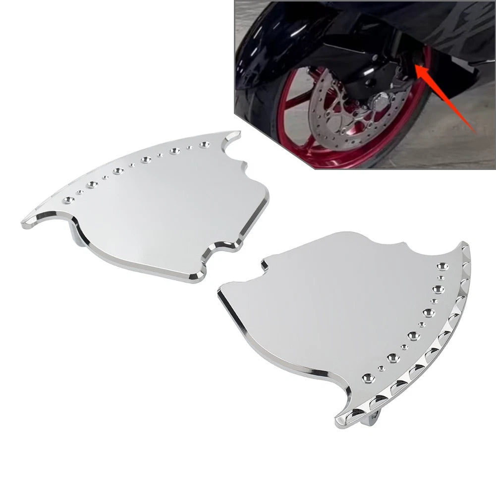 Chrome Front Brake Disc Caliper Guard Protector for Suzuki GSXR1300 (2008–2020)