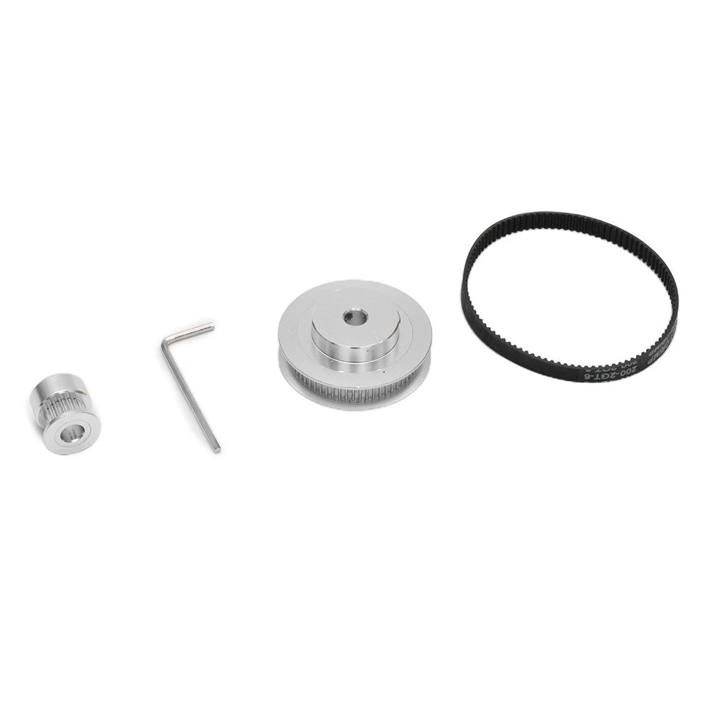 GT2 Timing Belt Closed Loop 200mm Pulley Set (20 Teeth & 60 Teeth) for 3D Printer