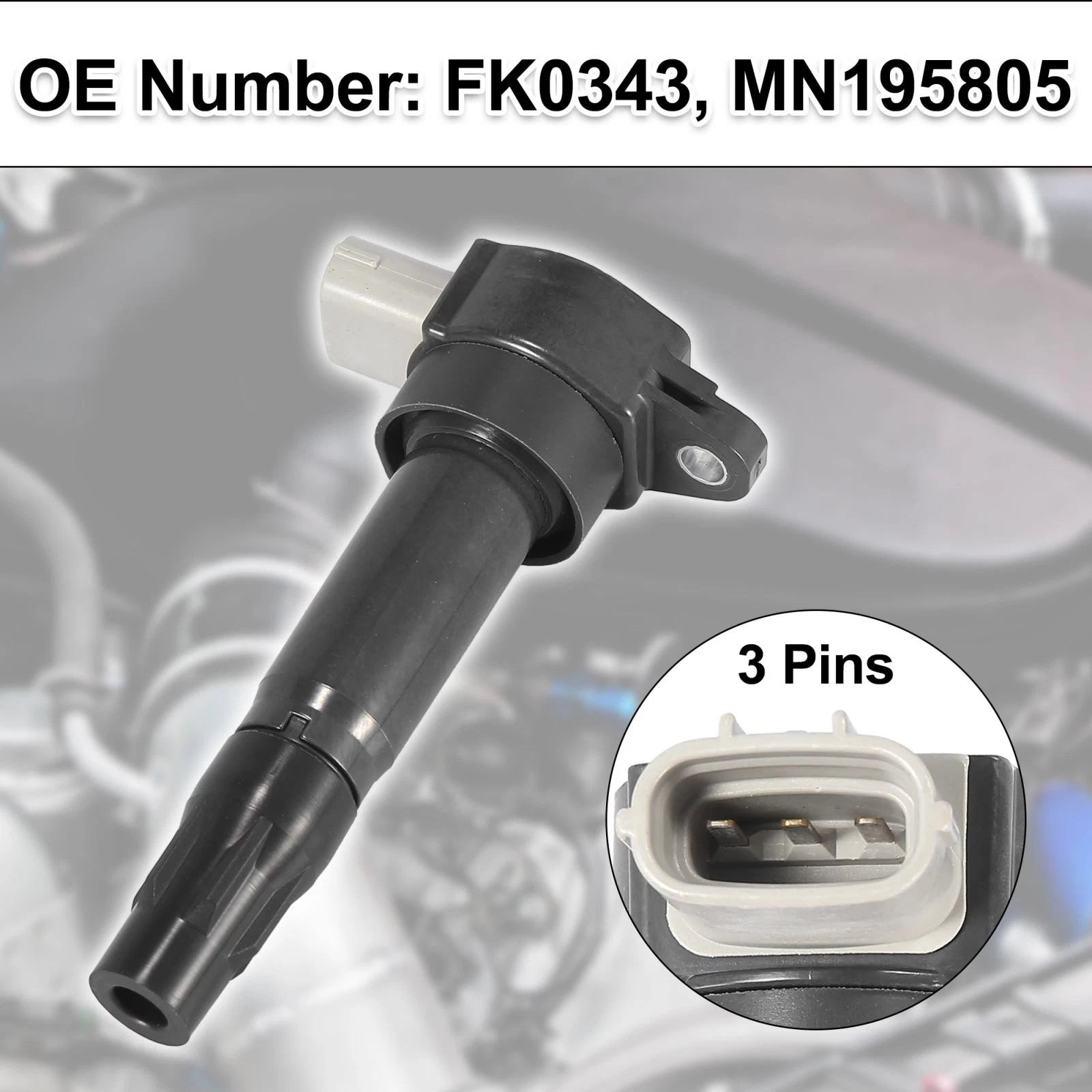 Ignition Coil Engine Replacement for Mitsubishi MN195805 FK0343 (2004–2010)