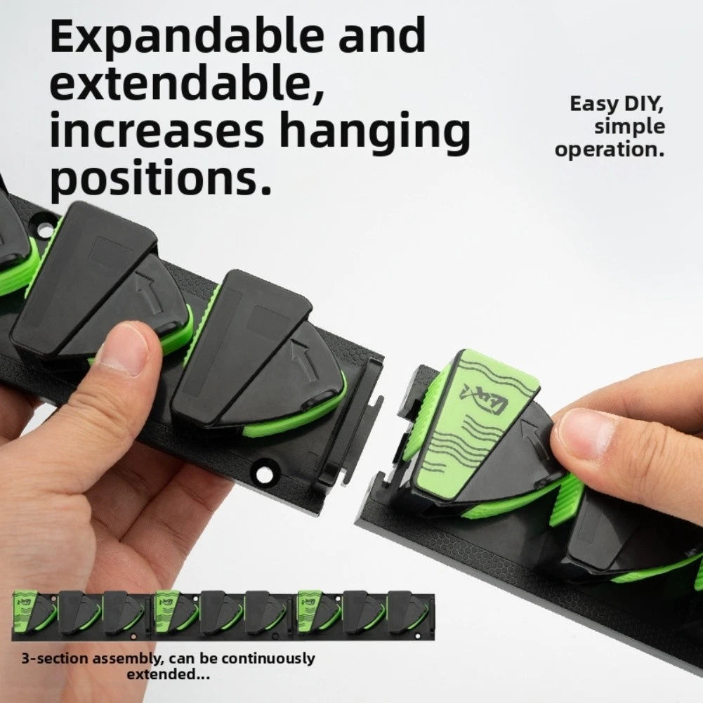 2X Wall Mounted Expandable Fishing Rod Holder for Garage Heavy Duty