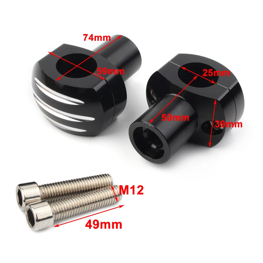 25mm Handlebar Risers Clamp Mounts for Harley Fatboy