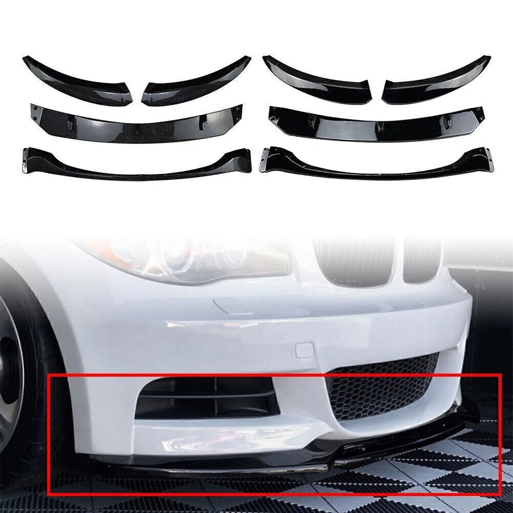 Front Bumper Lip Chin Spoiler Splitter for BMW 1 Series E82 E88 (2007–2010)