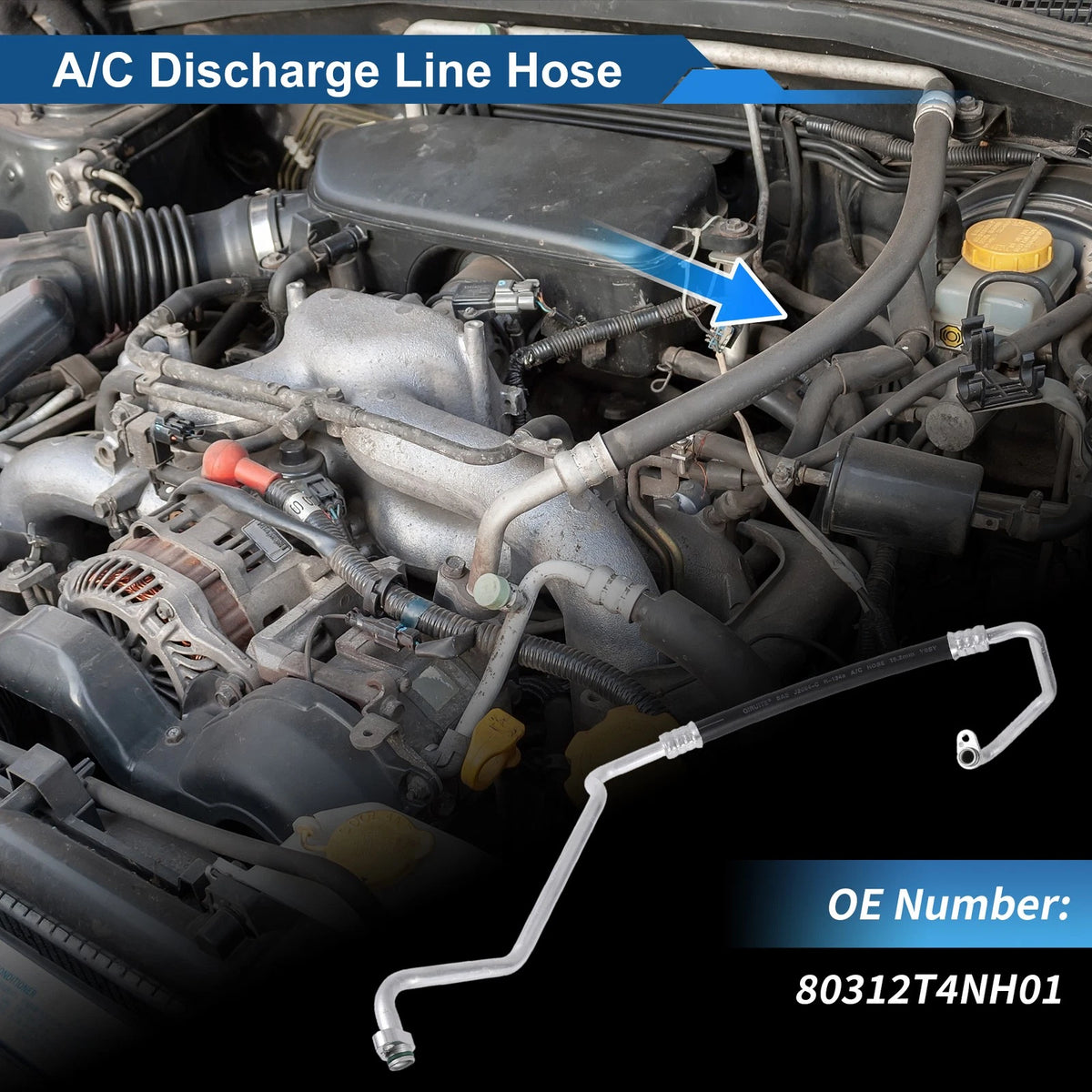 A/C Refrigerant Liquid Hose for Honda Accord (2013–2017) No. 80312T4NH01