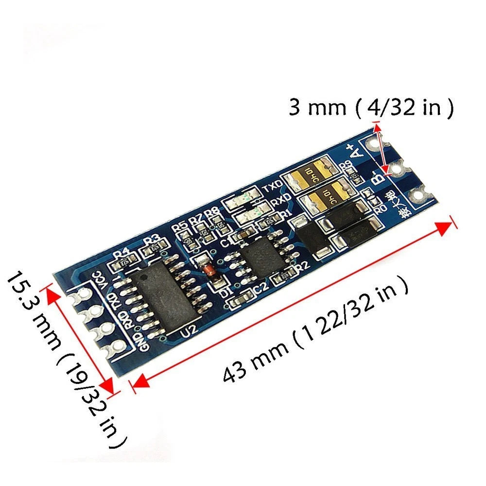 RS485 Converter Module for UART Serial Port (1 Piece)