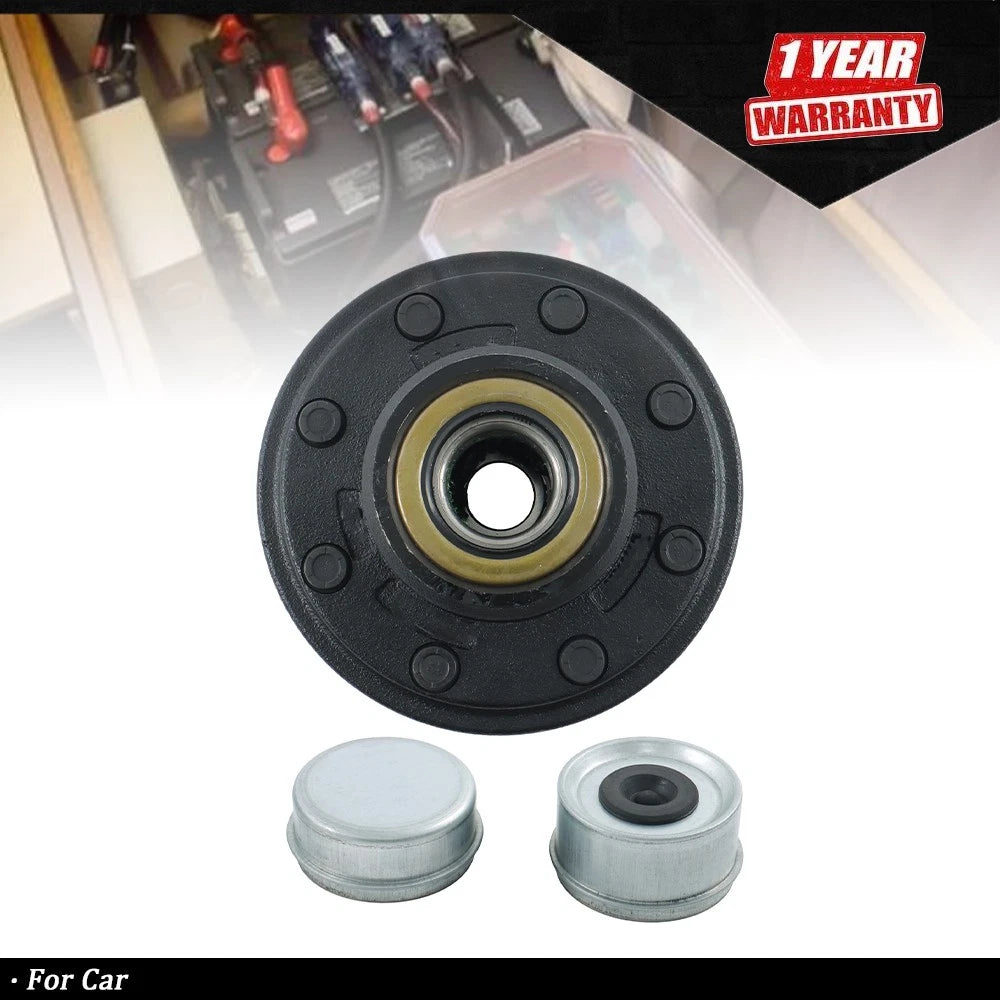 Spindle Hub Kit for Trailer 8 On 6.5' (1/2" Studs, Pre-Assembled, Pre-Lubricated)