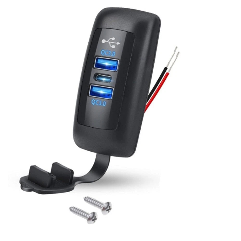 USB Fast Charging Adapter for Car Bus RV Boat ATV (12V 24V)