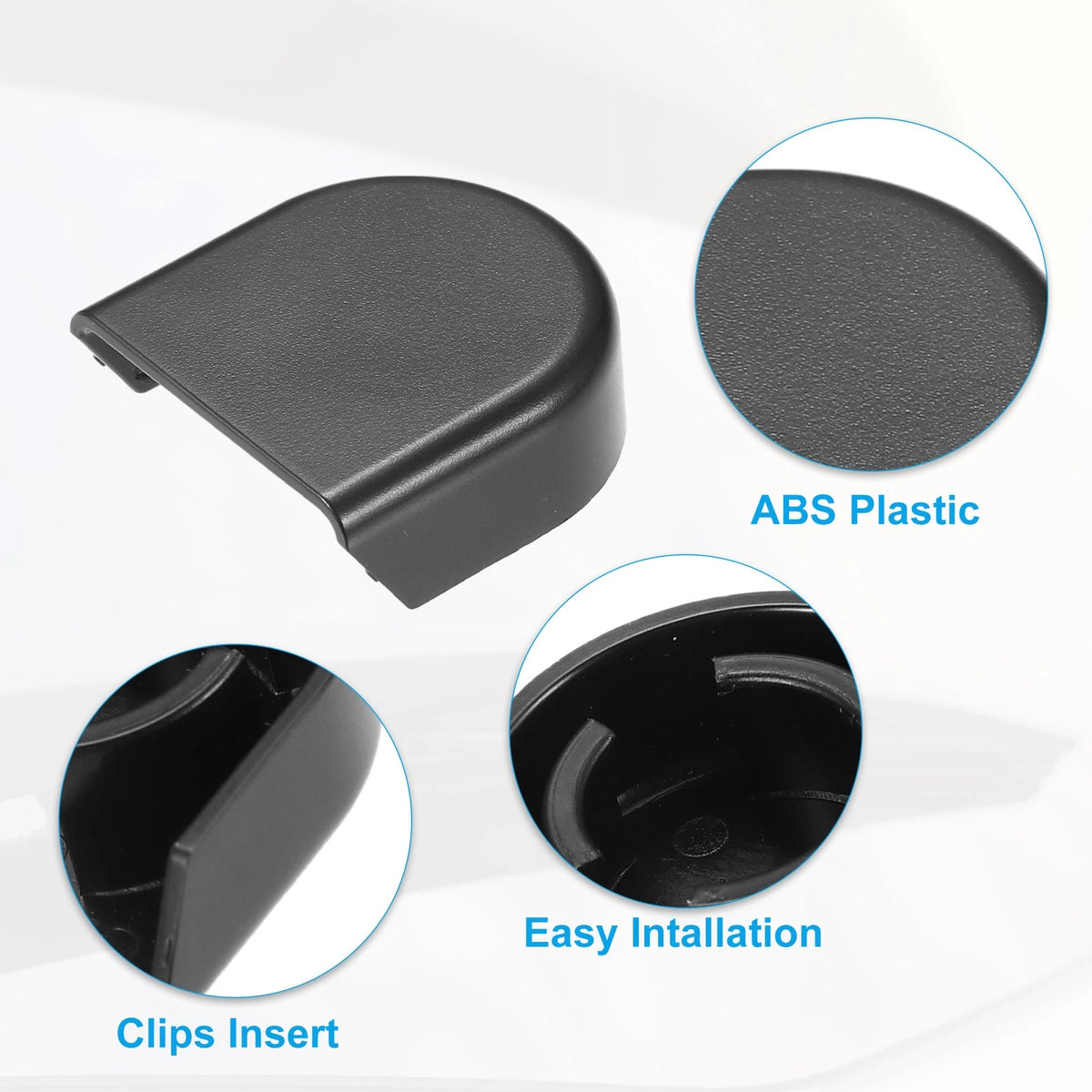 Wiper Arm Nut Cover Cap for Ford Escape (2013–2019) - Black