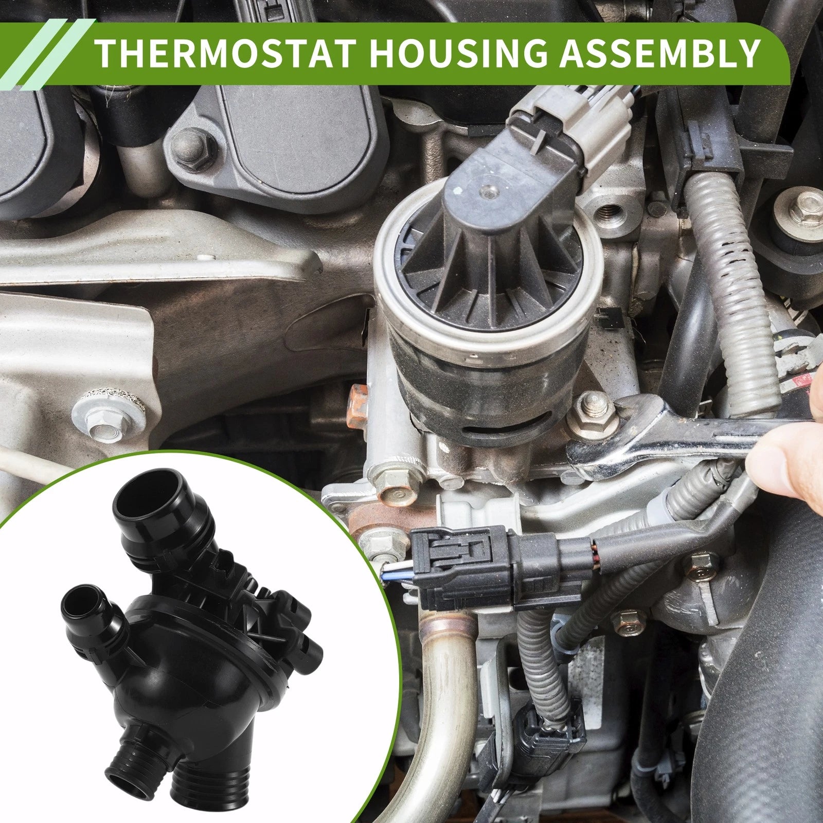 Engine Coolant Thermostat Housing Assembly Replacement for BMW 3 Series (2003–2013)