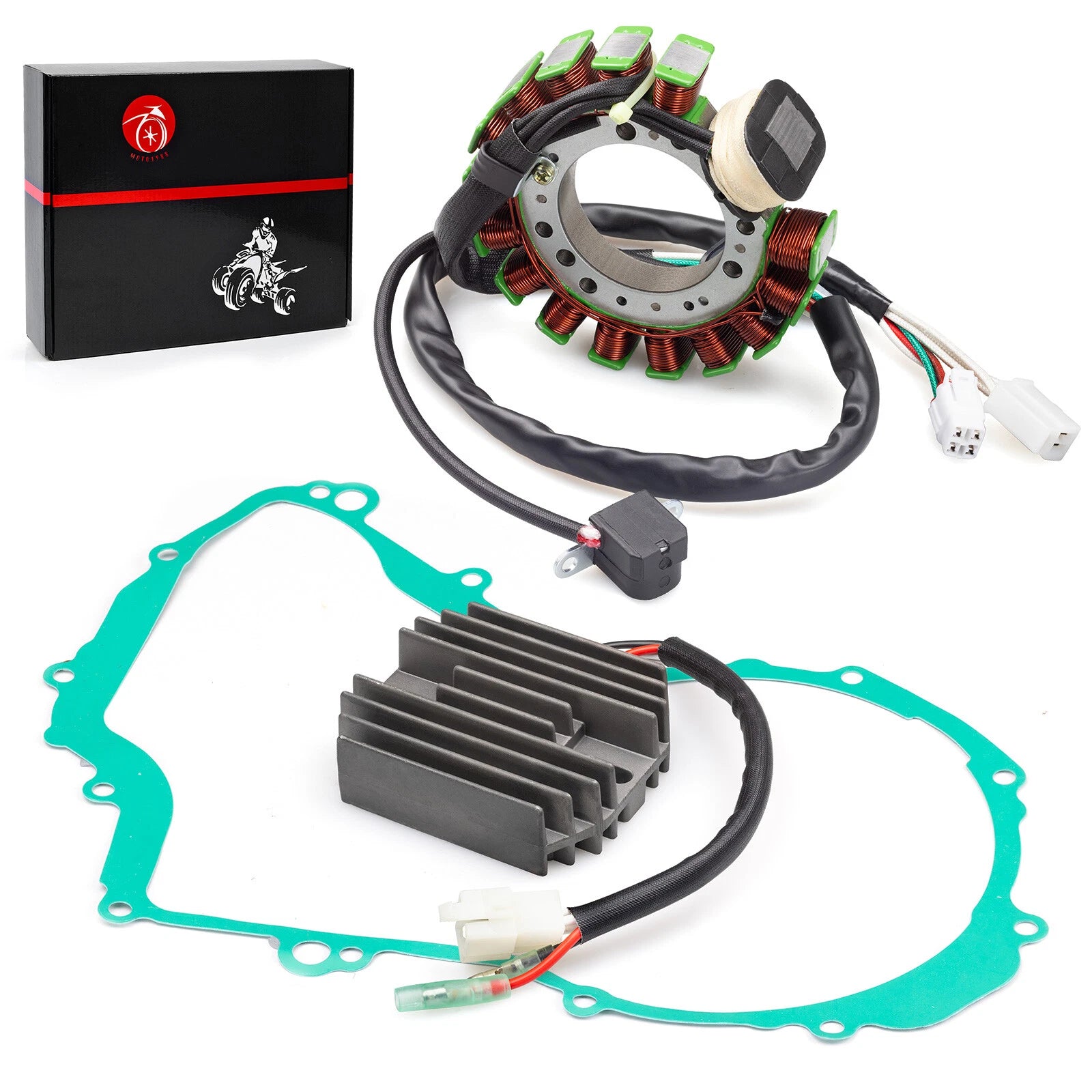 Magneto Stator + Voltage Rectifier + Gasket for Yamaha Big Bear 350 (1999)