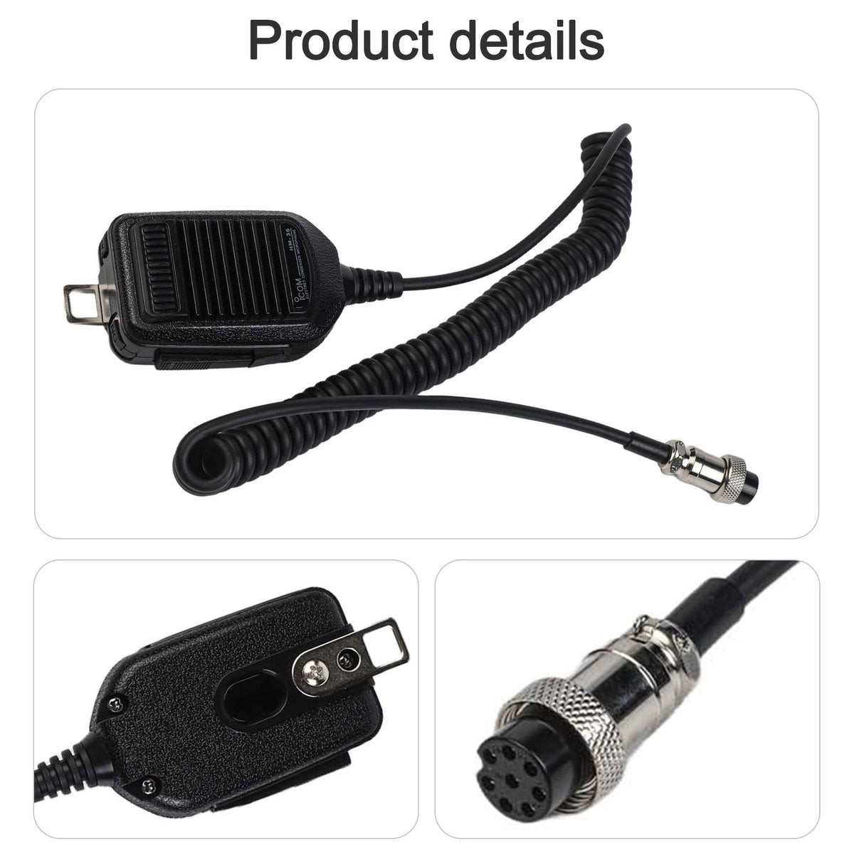 ICOM HM36 8 Pin Microphone for IC718 IC765 IC761 IC7200 Mobile Radio