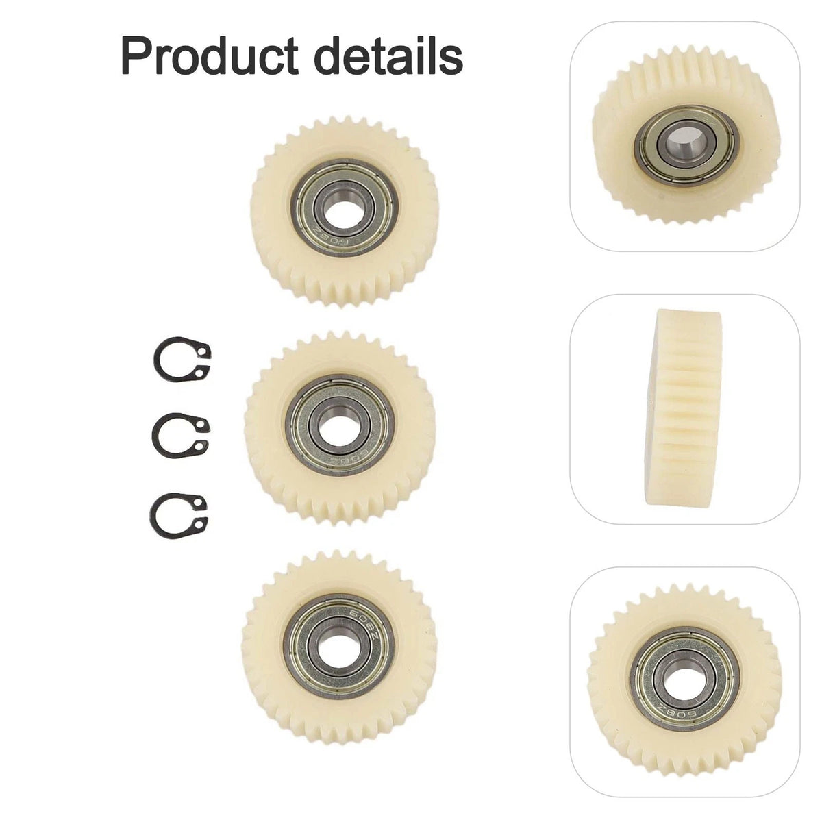 3X 36-Teeth E-Bike Wheel Hub Motor Planetary Gears with Bearing for Bafang