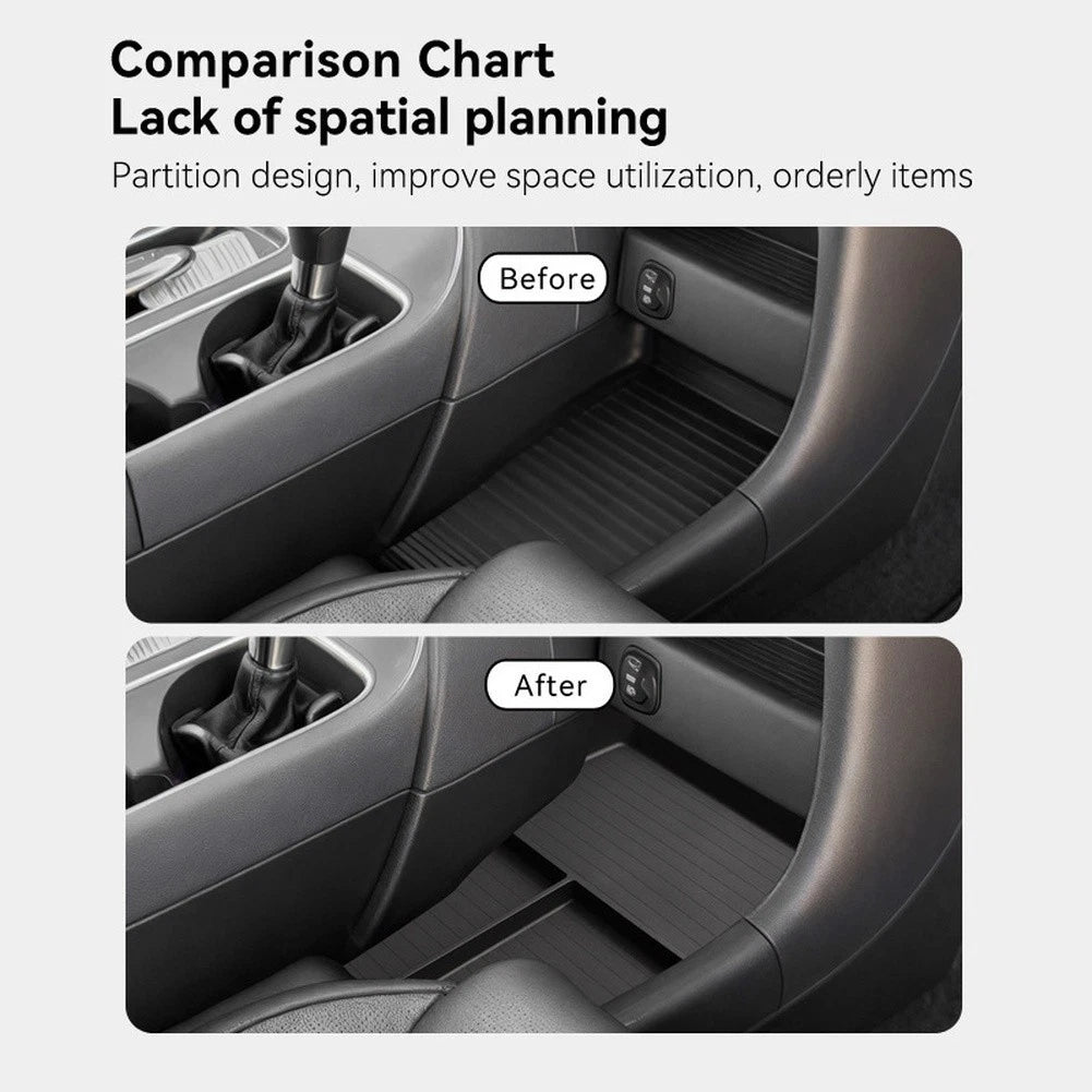 Center Console Organizer for - Tool-free Installation, Easy Clean