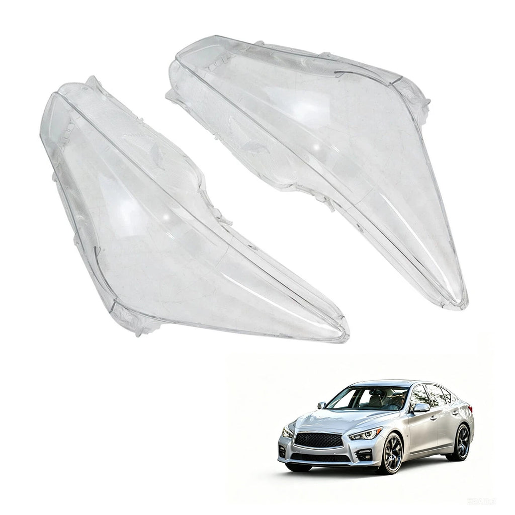 Pair of Headlight Lens Covers for Infiniti Q50 (2014–2021)