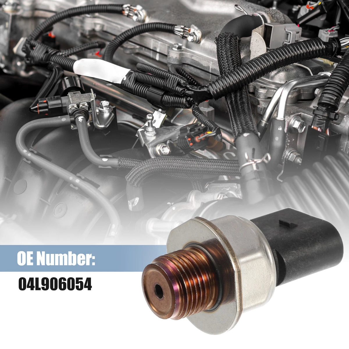 Fuel Rail Pressure Sensor for Volkswagen Beetle TDI 2012–2019 04L906054