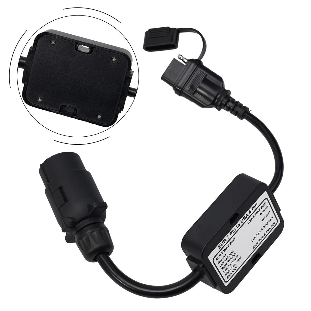7-Pin Round Trailer Light Converter for