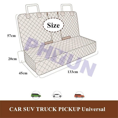 Car Rear Seat Cover Pad for Split & Solid Back Bench (Fits Most Models)