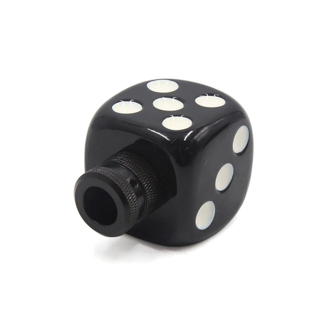 Gear Shift Lever Knob for Car Vehicle Auto (Black White Dot Design)