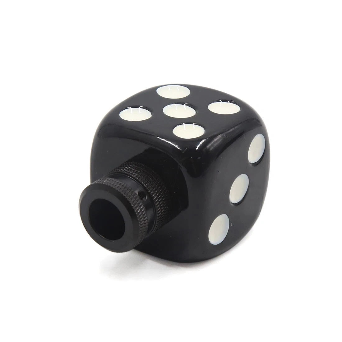 Gear Shift Lever Knob for Car Vehicle Auto (Black White Dot Design)