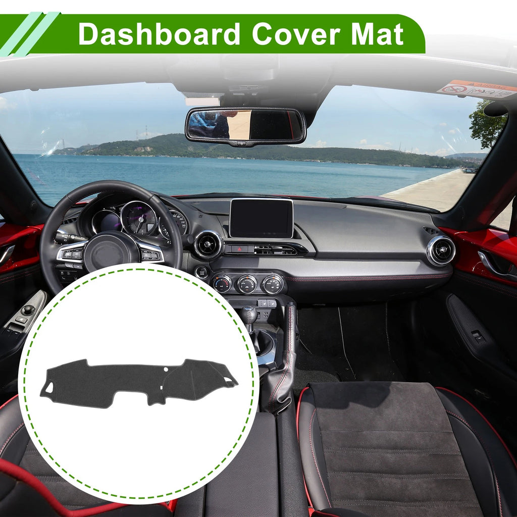Dash Cover for Mazda MX-5 (2015–2022) Polyester No Hud Dashboard Gray