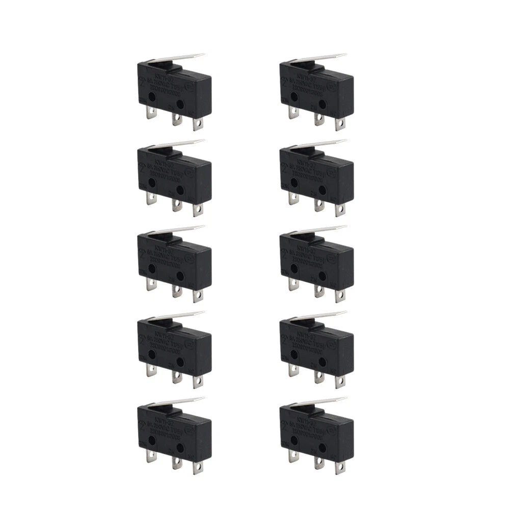 10 Pcs Mini Micro Switch 300V 1NO 1NC Hinge Lever