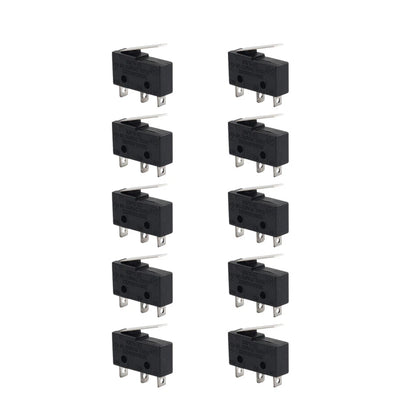 10 Pcs Mini Micro Switch 300V 1NO 1NC Hinge Lever