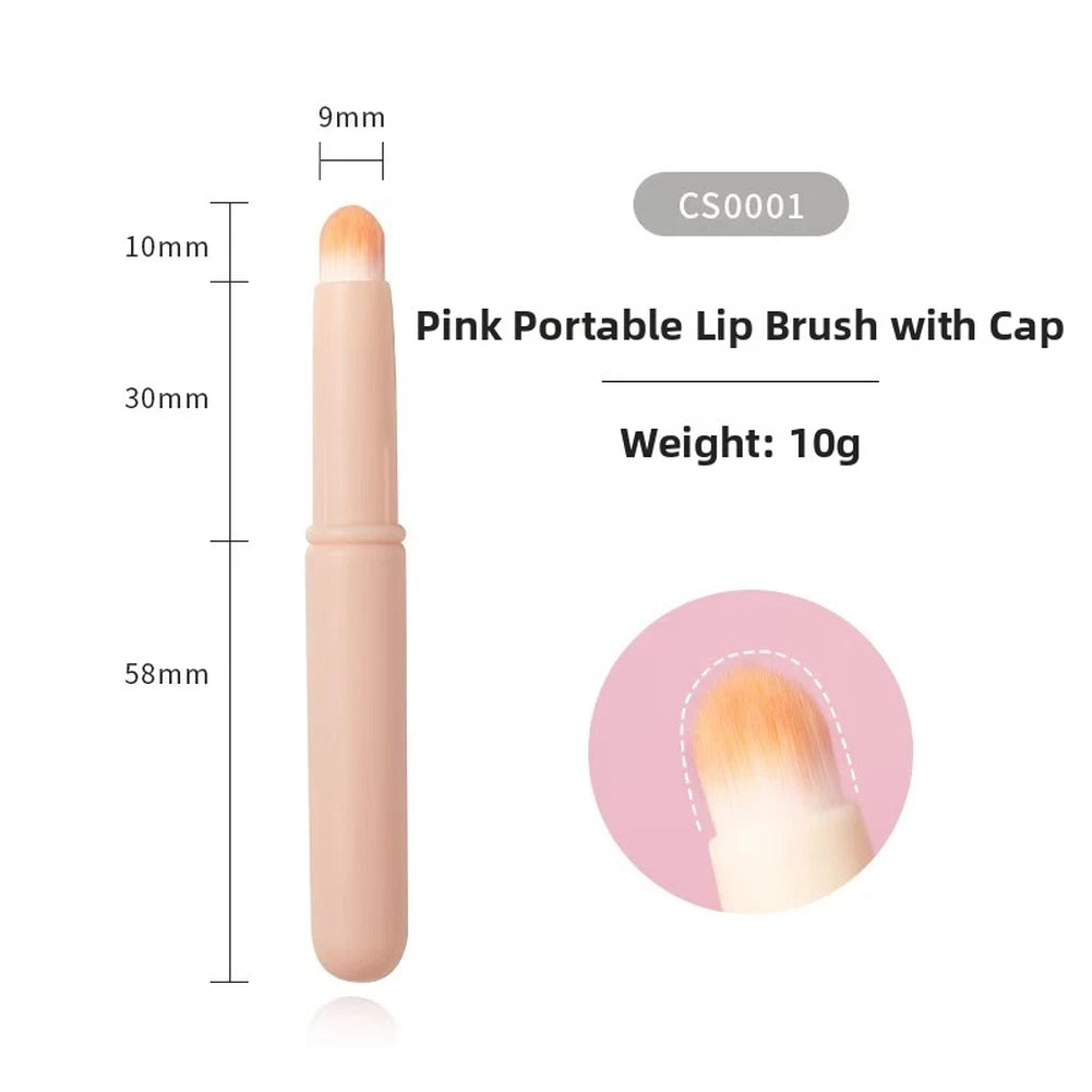 Round Lip Brush for Lipstick Concealer Blending (Portable Makeup Tool)