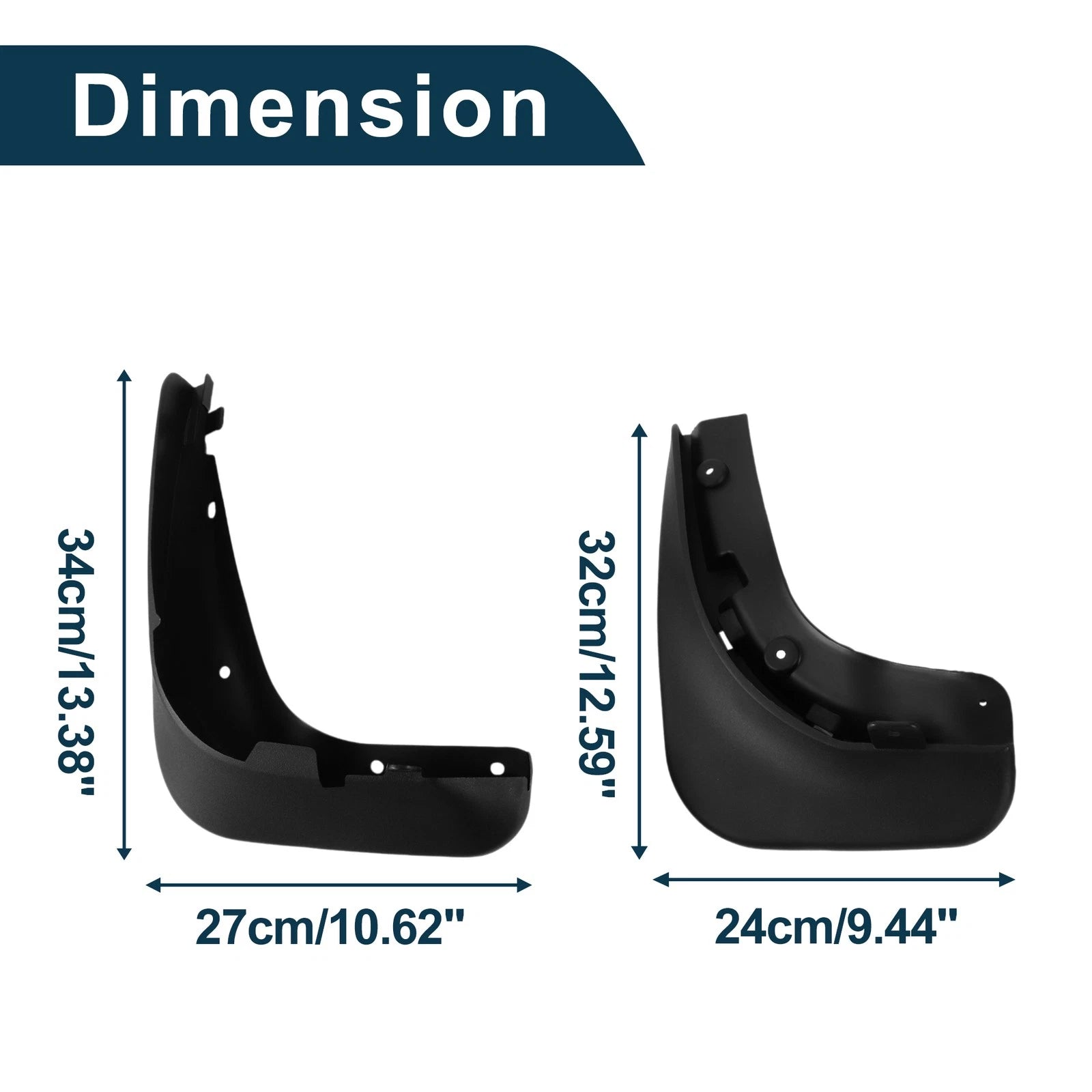 Mud Flaps Splash Guards 1 Set for Volkswagen Golf Wagon MK6 (2008–2015)
