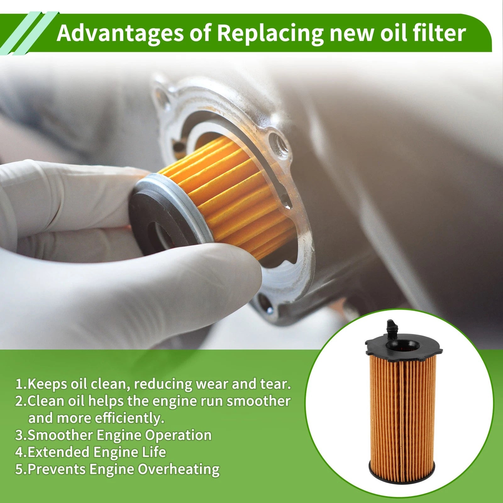 Engine Oil Filter No.68032204AA for Jeep Wrangler (2007–2018)