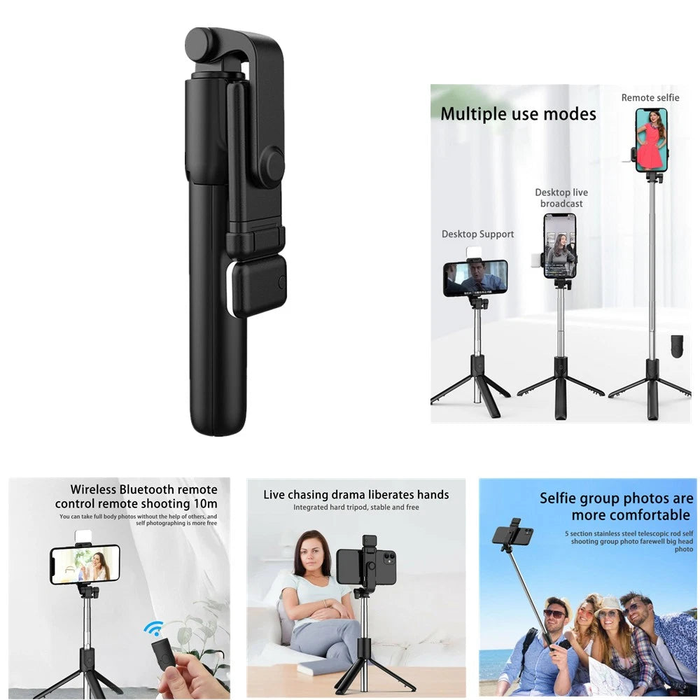 Folding Selfie Stick with Bluetooth for Smartphones (680mm Maximum Elongation)