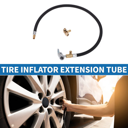 Tire Inflator Extension Tube Kit 15.5mm OD for Car and Bicycle (23.62")