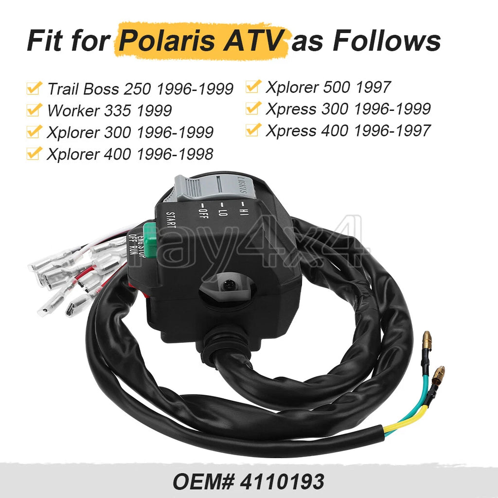 Left Handlebar Start Stop Switch for Polaris Trail Boss 250 (1996–1999)