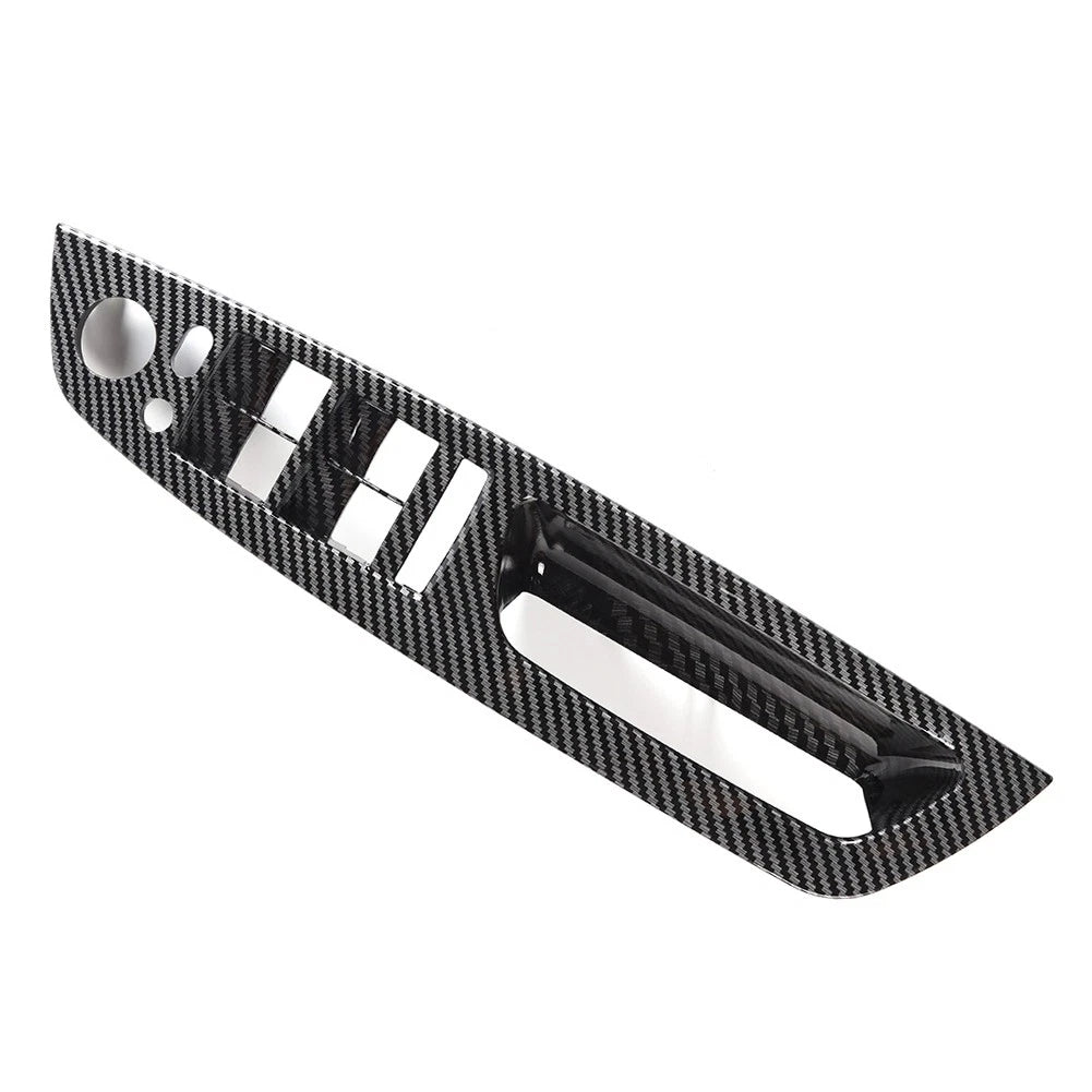 Carbon Front Inner Door Panel Handle Pull Trim Cover for BMW X5 E70 X6 E71 E72