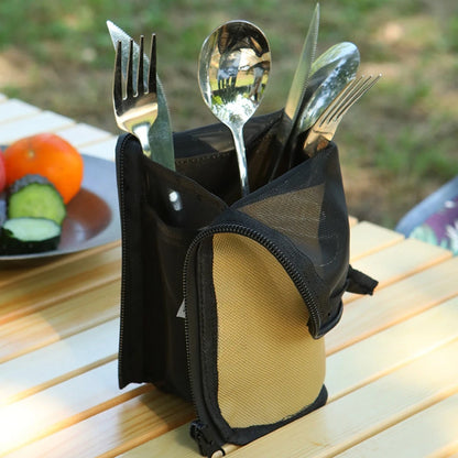 Lightweight Outdoor Tableware Bag with Drainage System and Mesh Pockets