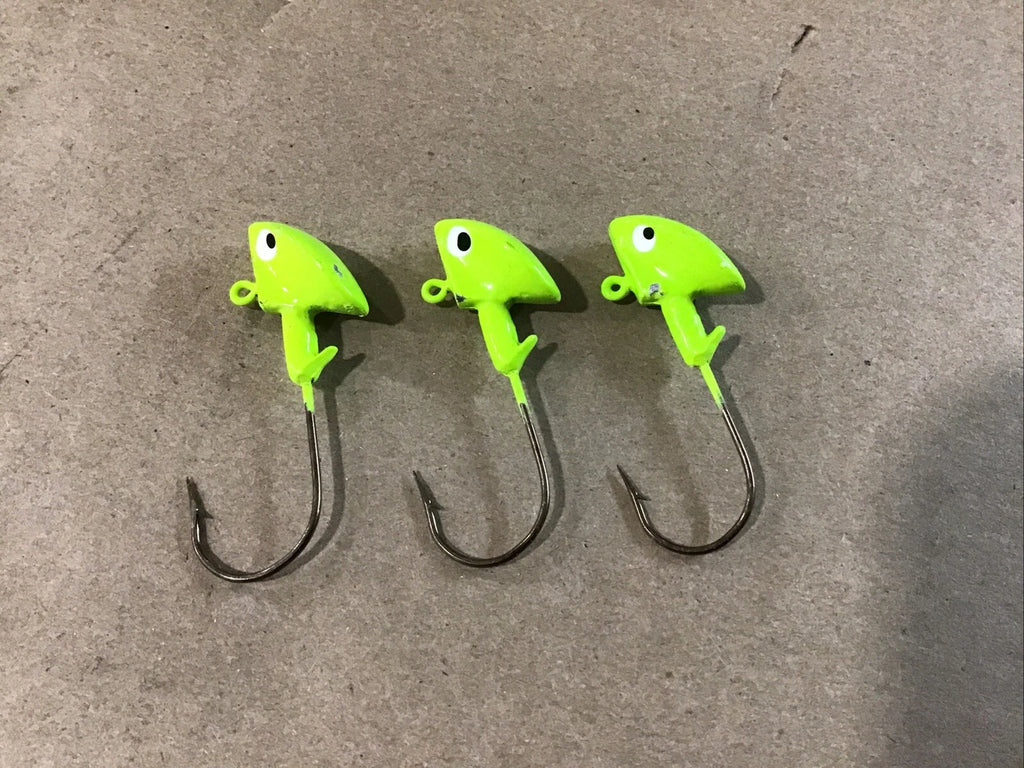 3-Pack Eagle Claw Walleye Jig 3/8Oz ECJH38-FCHT