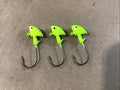 3-Pack Eagle Claw Walleye Jig 3/8Oz ECJH38-FCHT