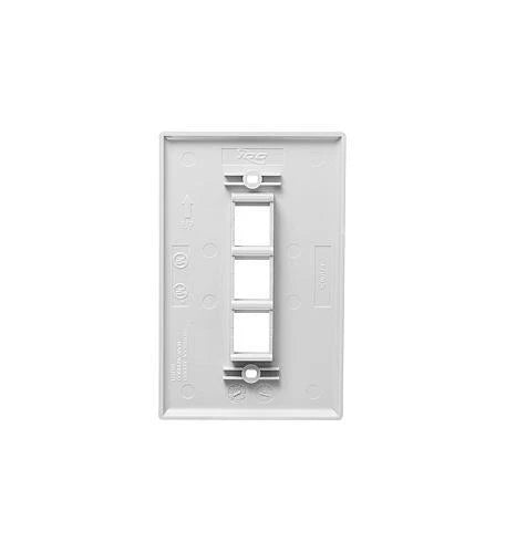 Icc IC107LF3WH Faceplate for Oversized 3-Port