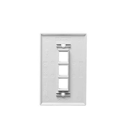 Icc IC107LF3WH Faceplate for Oversized 3-Port