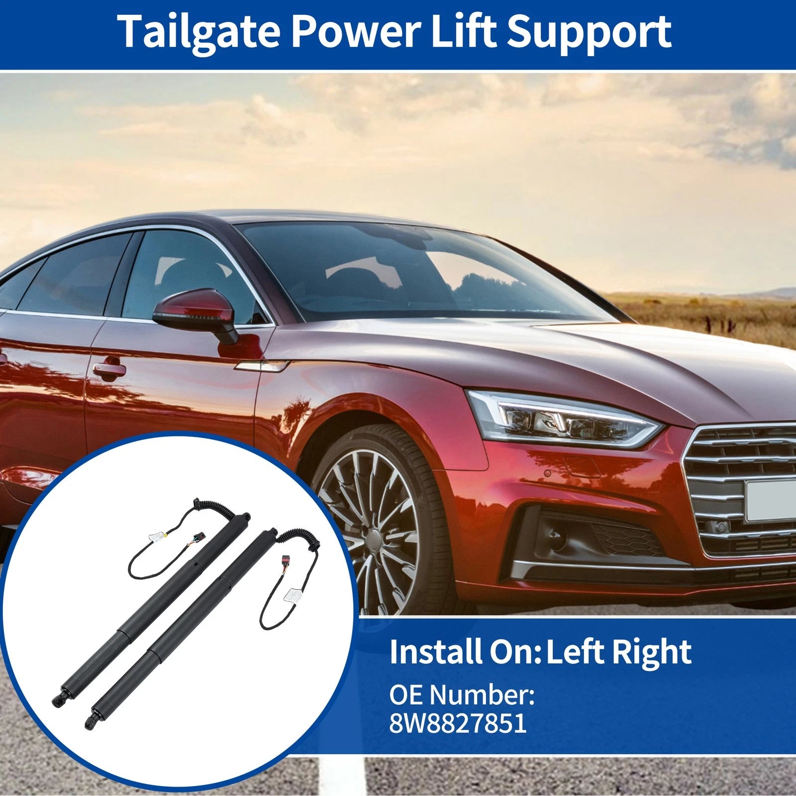 Left Right Tailgate Power Lift Support Replacement for Audi A5 S5 Sportback (2008–2016)