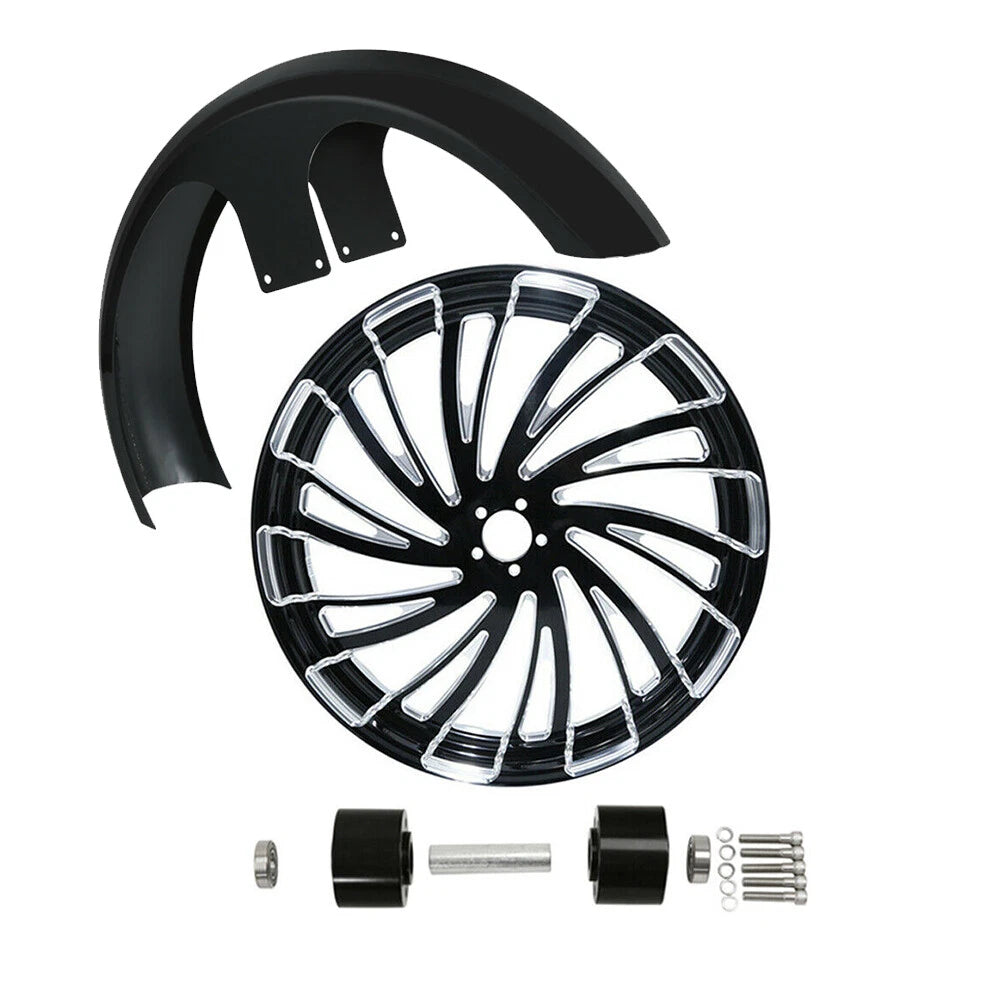 26" Front Wheel Rim Dual Hub & Fender for Harley Touring (2008–2025)