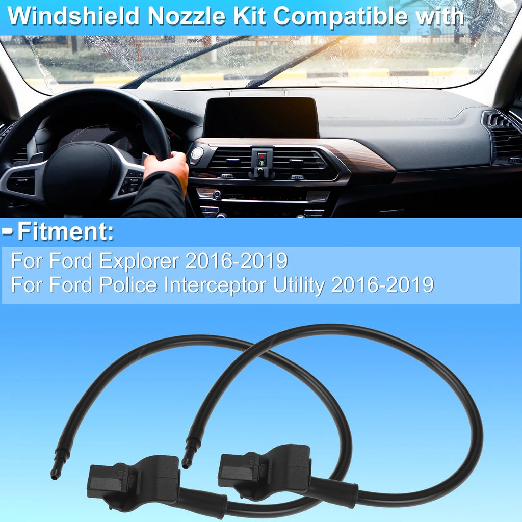 2X Windshield Washer Nozzle Kit for Ford Explorer (FB5Z17603A)