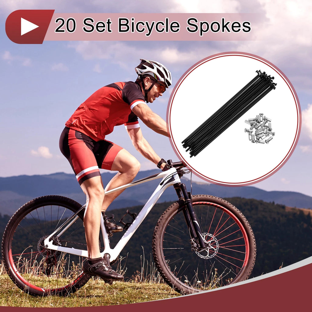 Bicycle Spokes 170mm Replacement Set for 13G Wheels (Fits Most Brands)