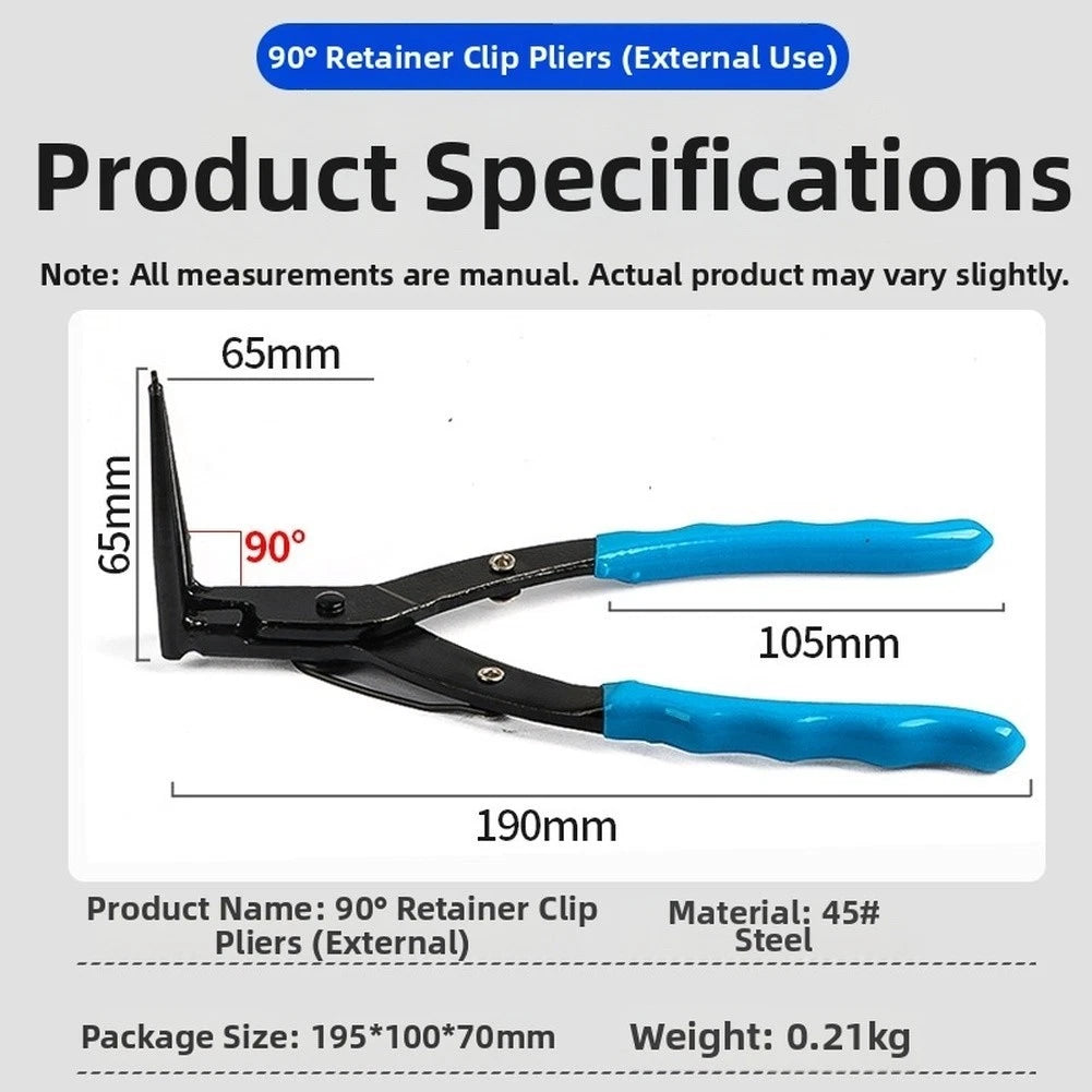 90 Degree External Circlip Pliers for Deep Hole Snap Ring Removal