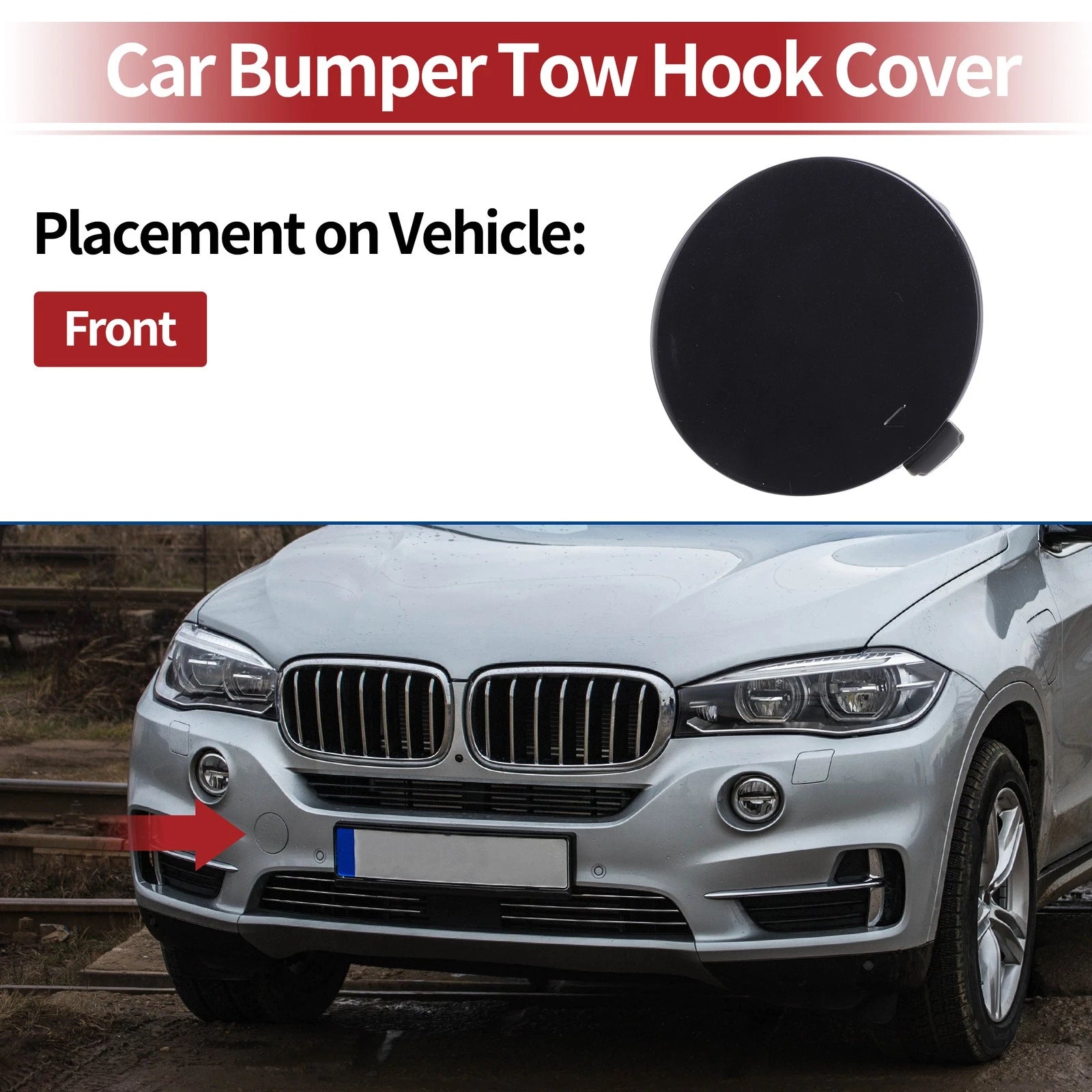 Front Tow Hook Cover Replacement for BMW X5 F15 M (2014–2018)