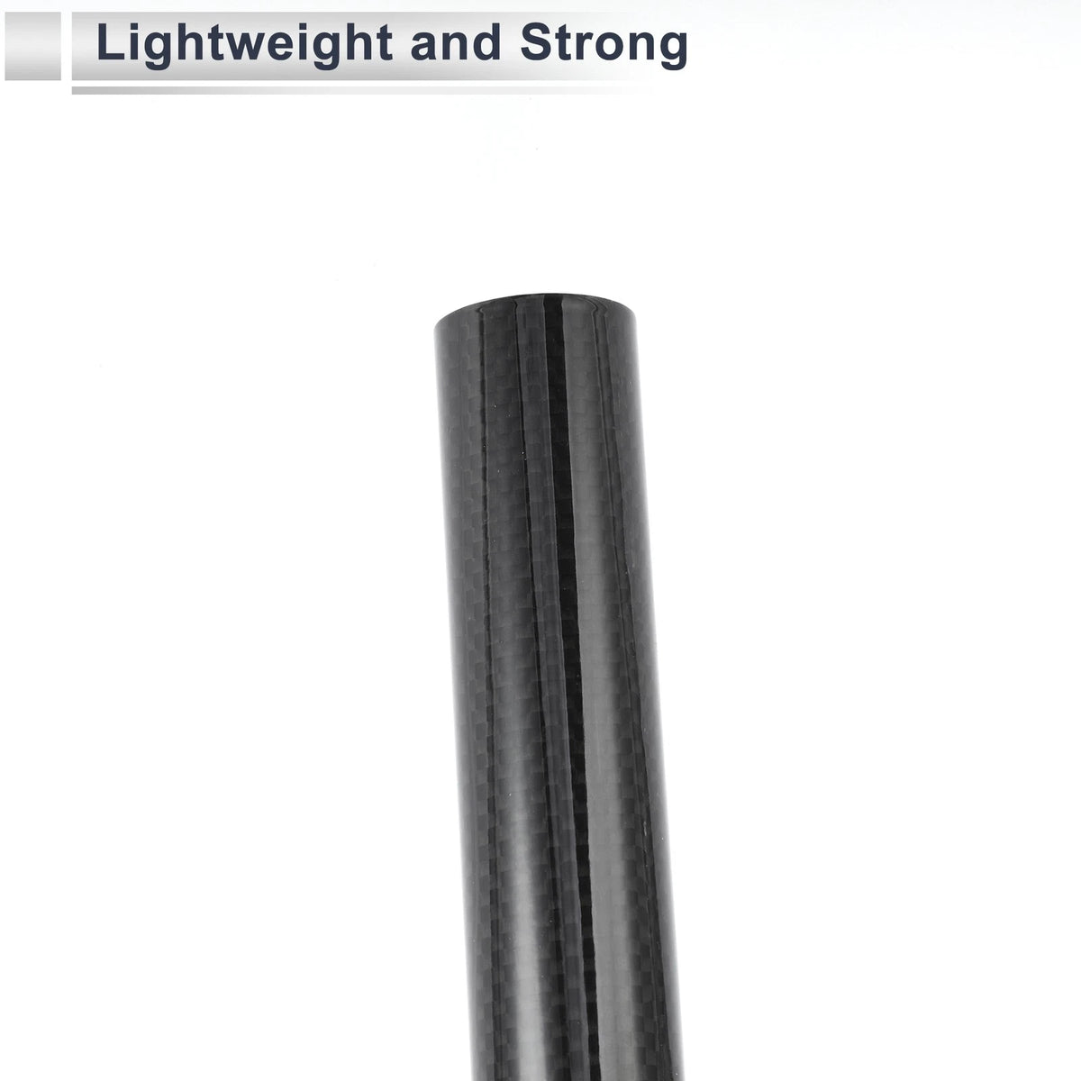 Bike Seat Post 30.8mm x 350mm for Light Saddle (Gloss Black Carbon Fiber)